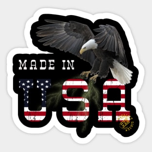 Made in USA Flag Eagle Sticker